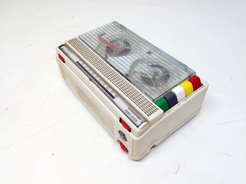 magnetofono grabador cinta sonido geloso italia plastico func 220v 10x26x16.7 1u